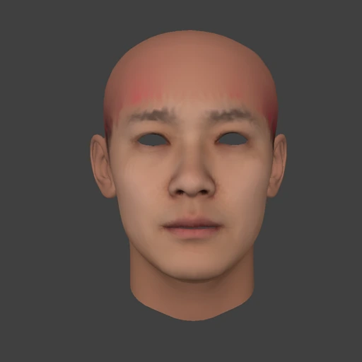 Original face, front view